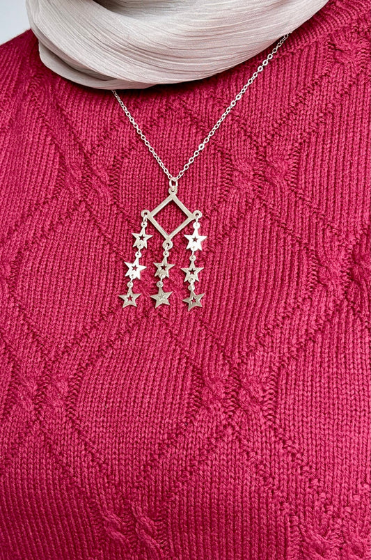 Rihanna Necklace - Silver Plated