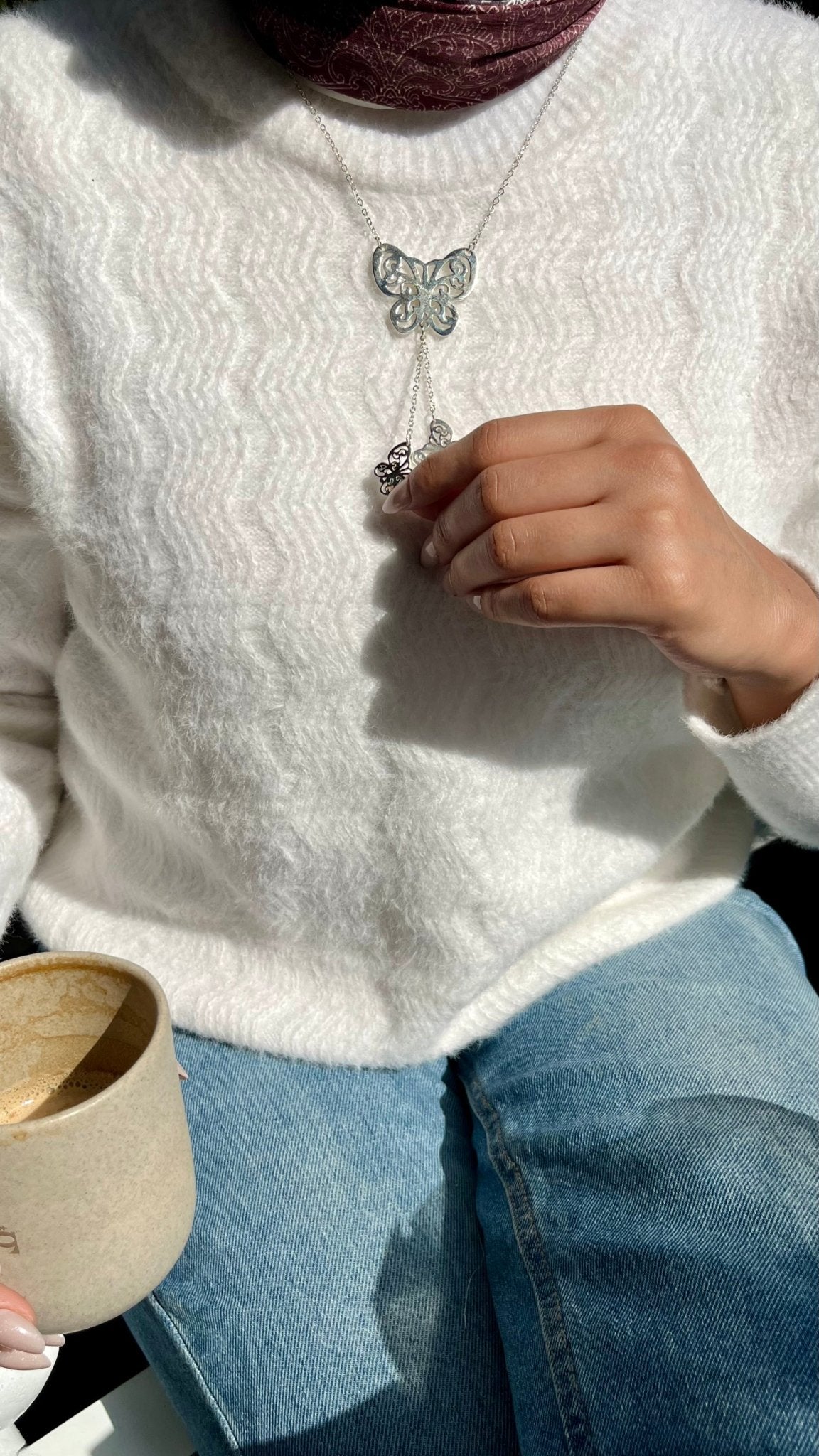 The Butterfly Necklace - Silver Plated