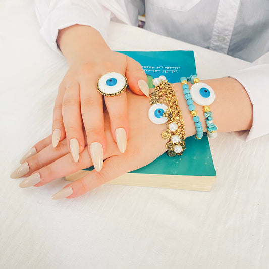 Eye Set - Natural Shell