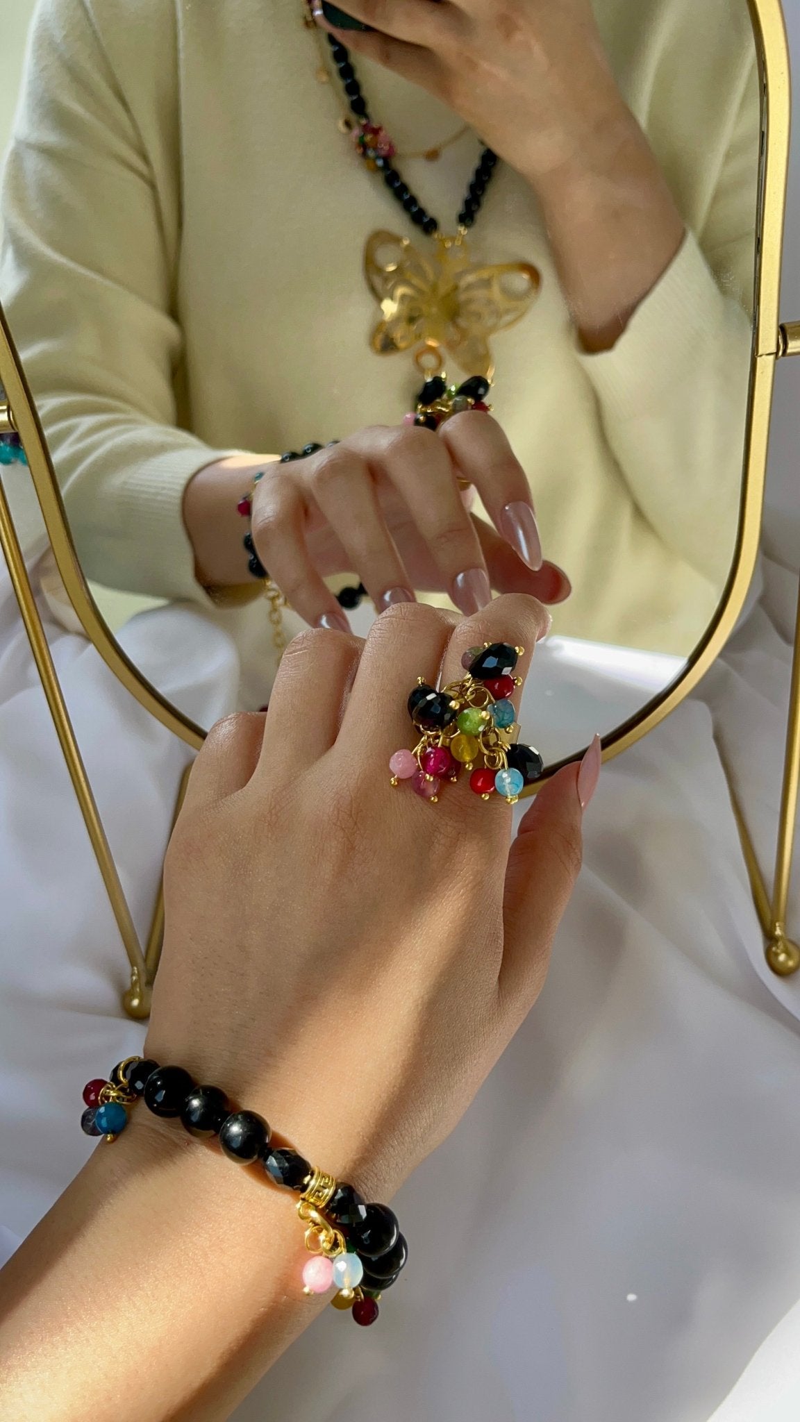 طقم صافيناز - أحجار العقيق