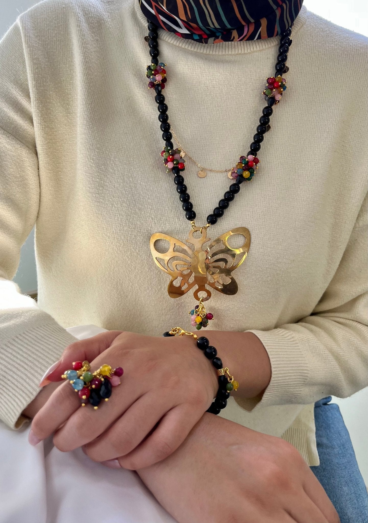 طقم صافيناز - أحجار العقيق