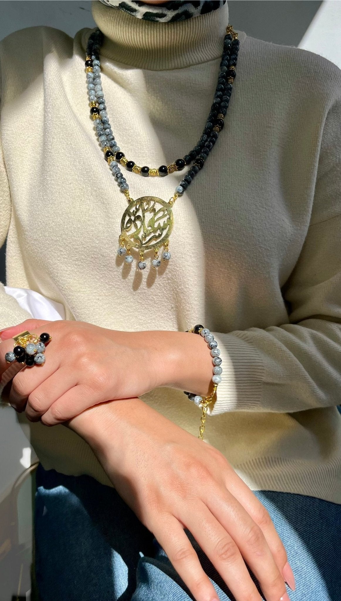 طقم صافيناز - أحجار العقيق