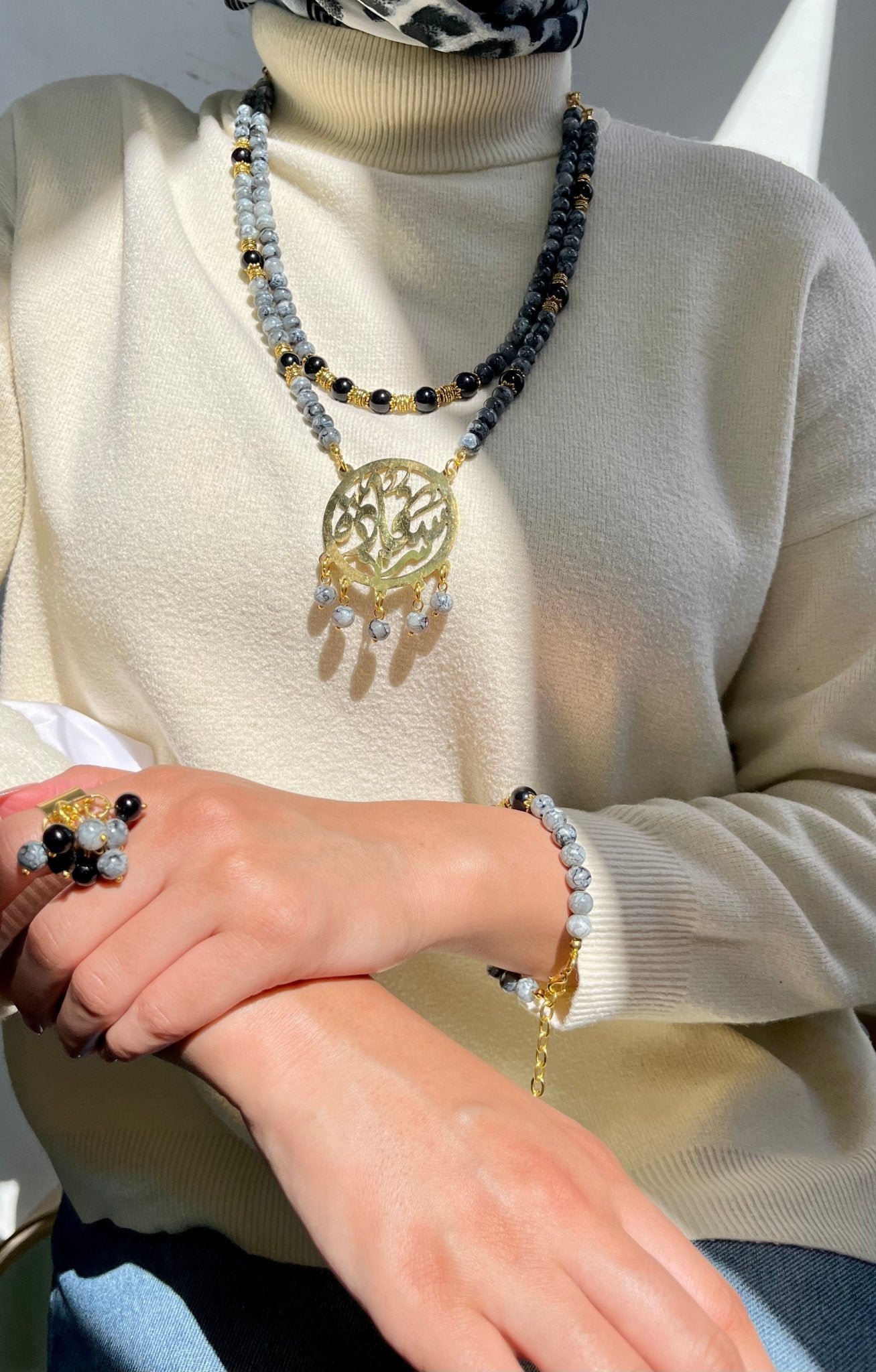 طقم صافيناز - أحجار العقيق