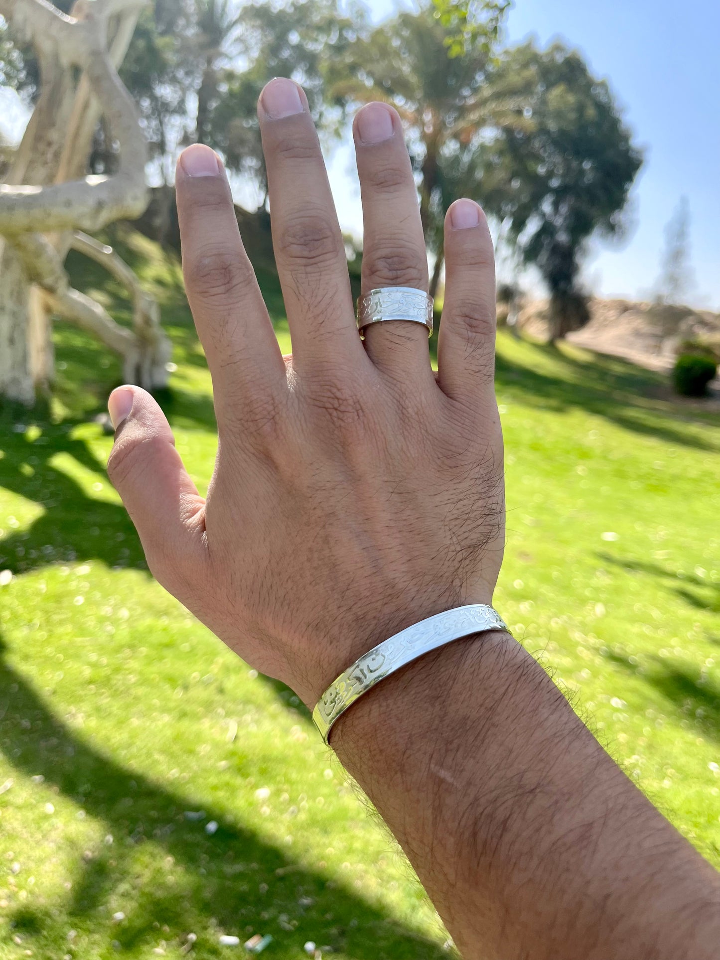 طقم تراث أحمد - مطلي بالفضة