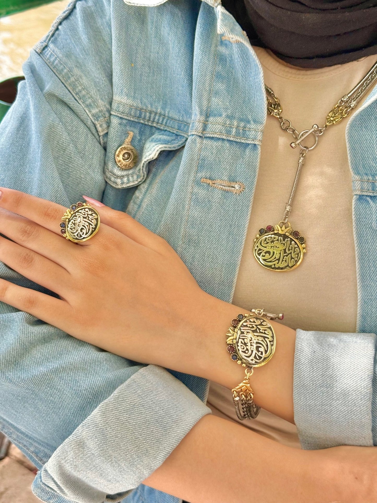 Calligraphy Charm Set - Silver Plated