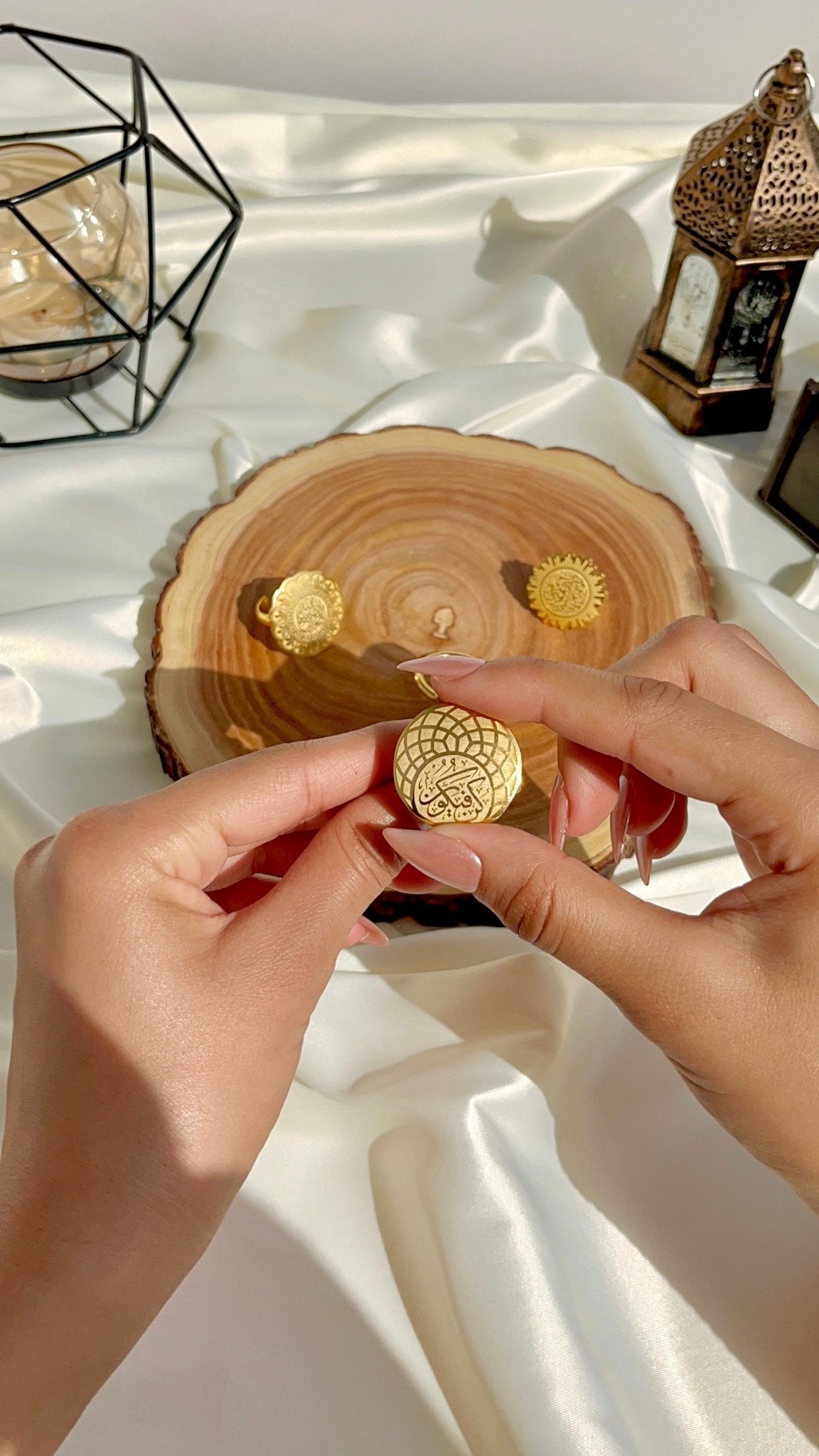 خاتم حافظ - مطلي بالذهب