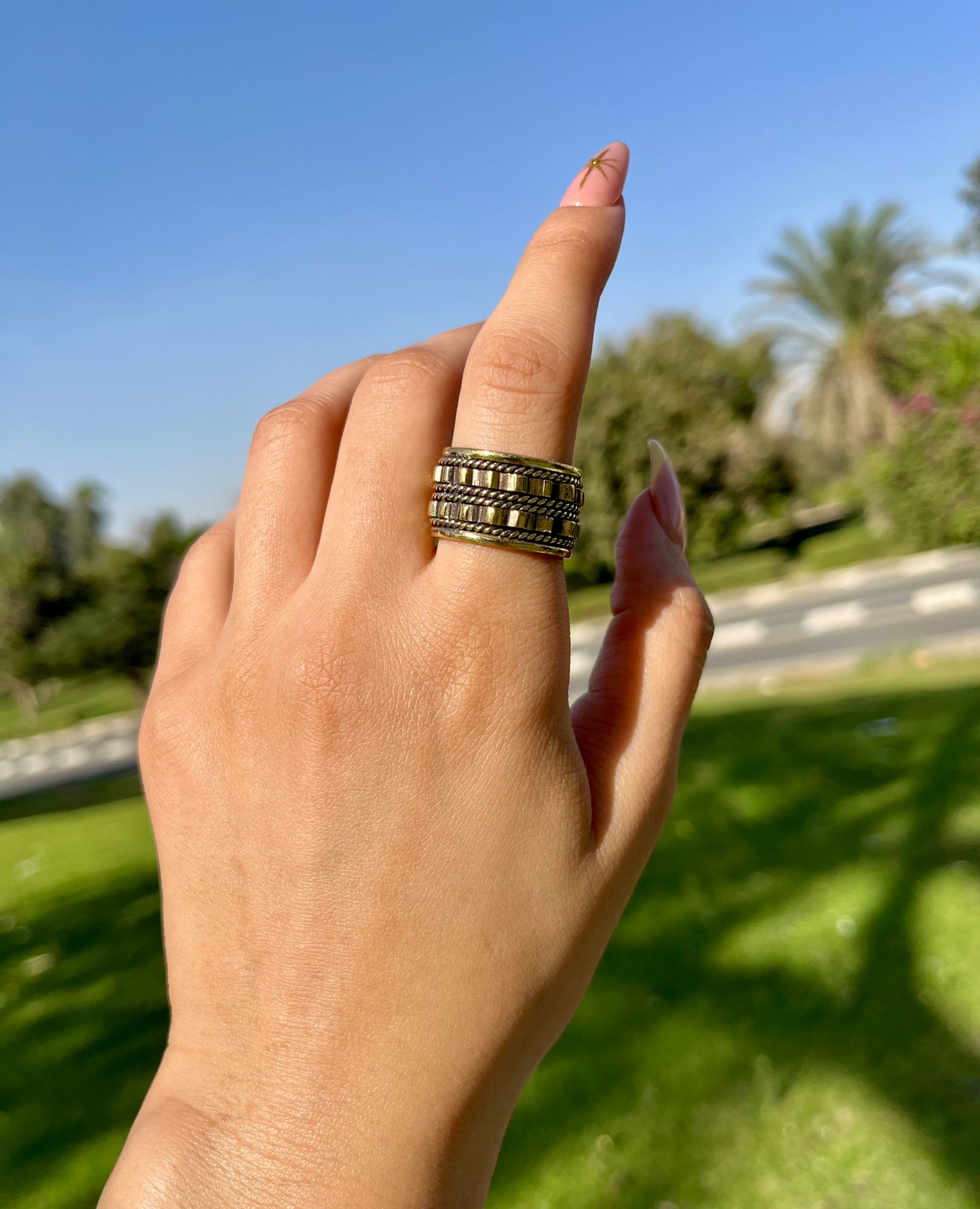 طقم "أنتا عمري" - مطلي بالفضة والعقيق