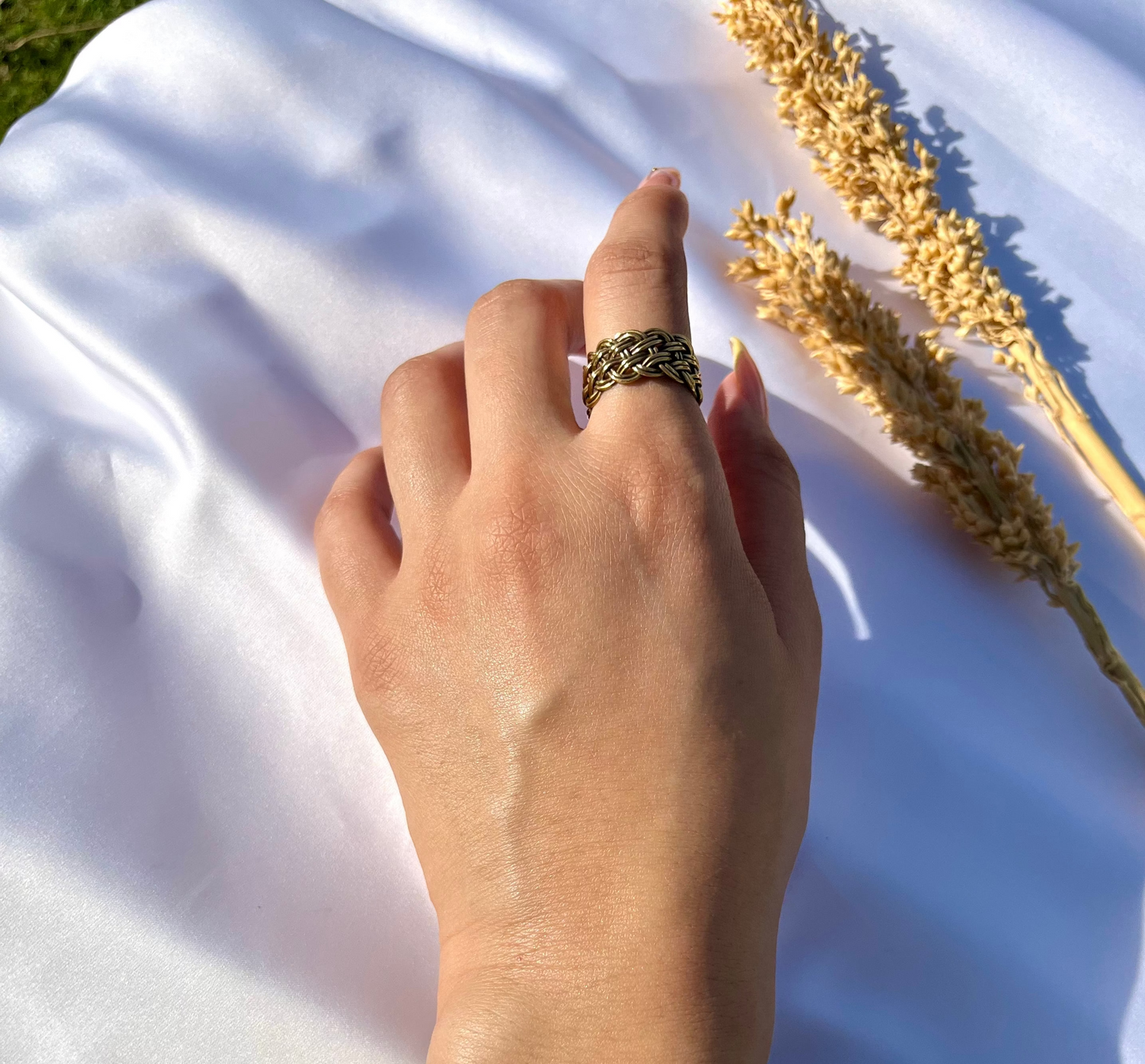 طقم "أنتا عمري" - مطلي بالفضة والعقيق