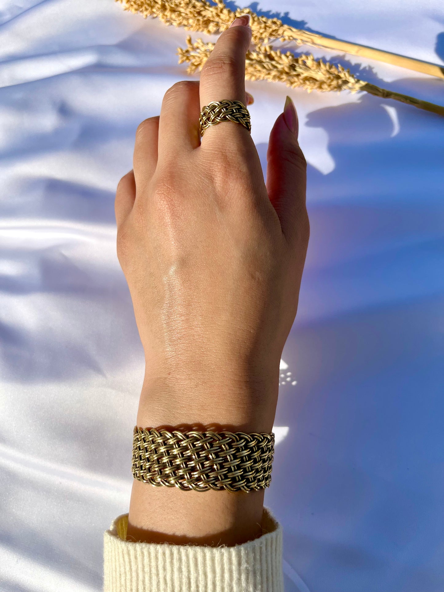 طقم "أنتا عمري" - مطلي بالفضة والعقيق