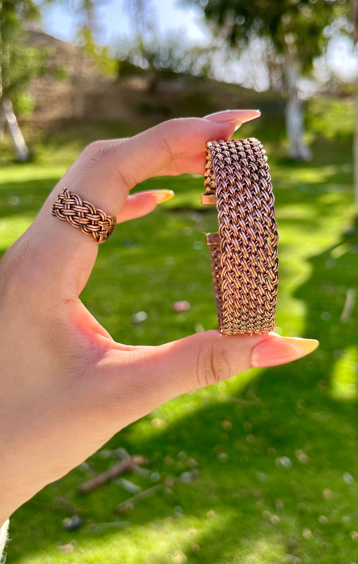 طقم "أنتا عمري" - مطلي بالفضة والعقيق