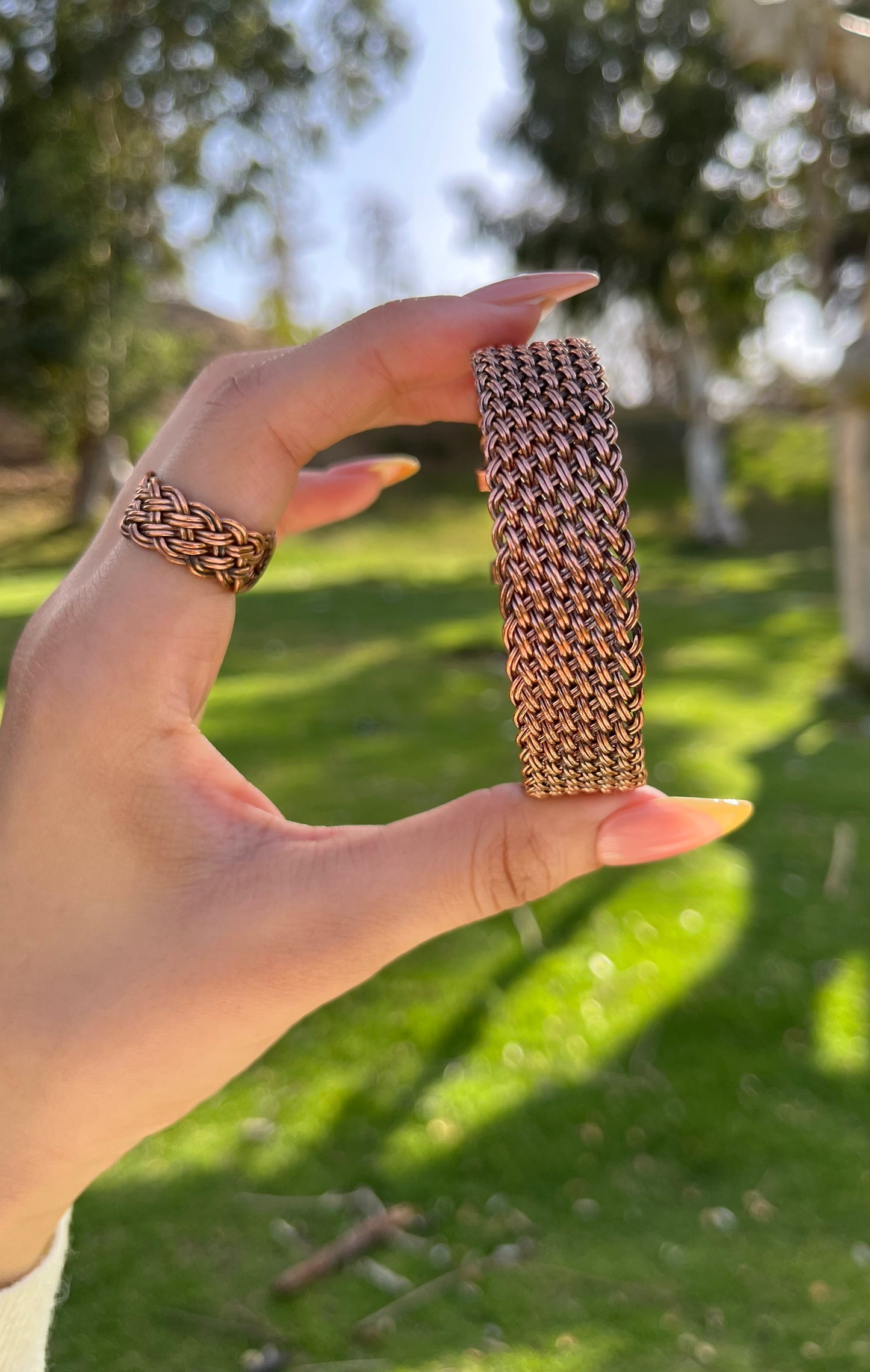 طقم "أنتا عمري" - مطلي بالفضة والعقيق