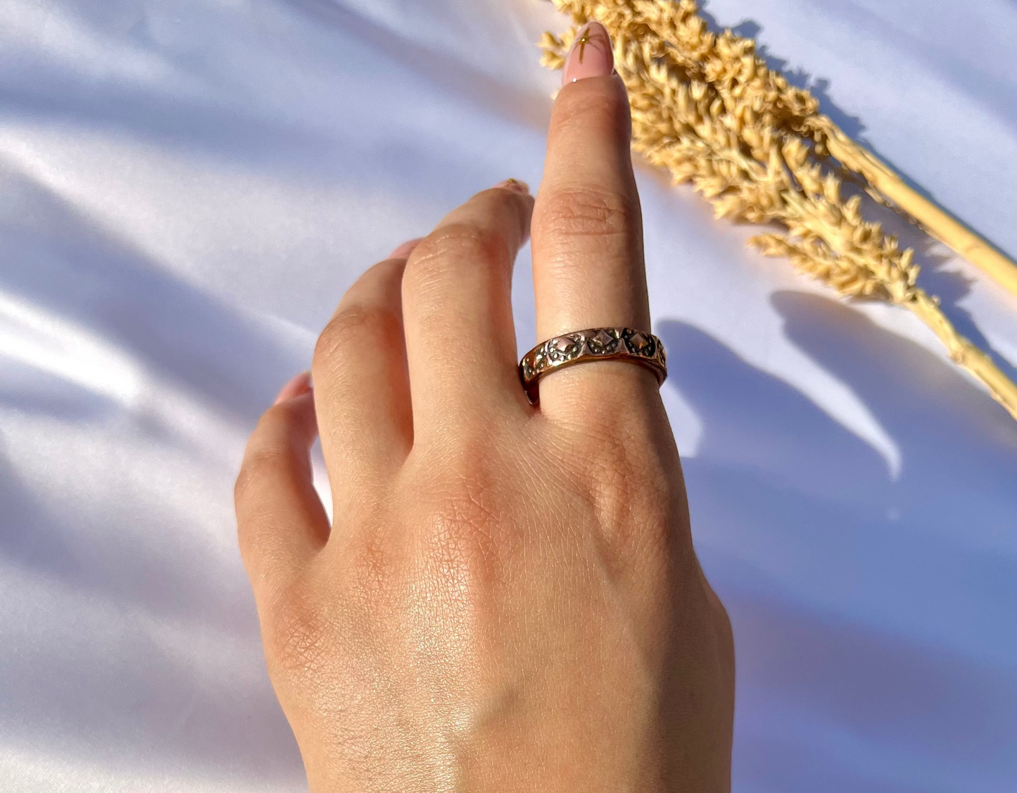 طقم "أنتا عمري" - مطلي بالفضة والعقيق