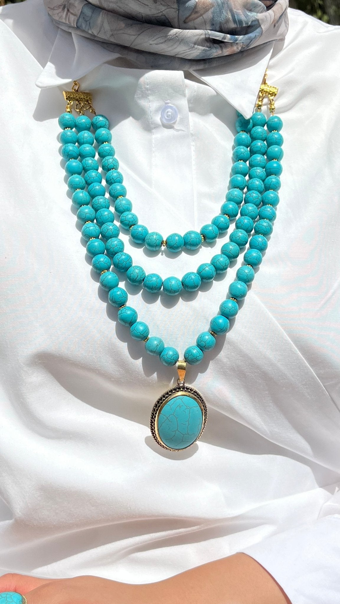 Tala Turquoise Necklace Set