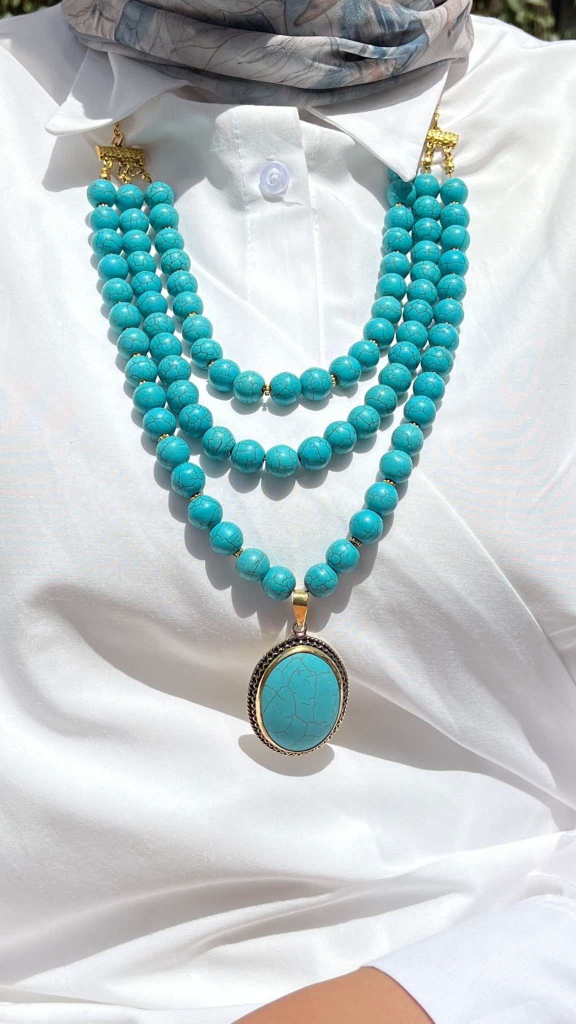 Tala Turquoise Necklace Set