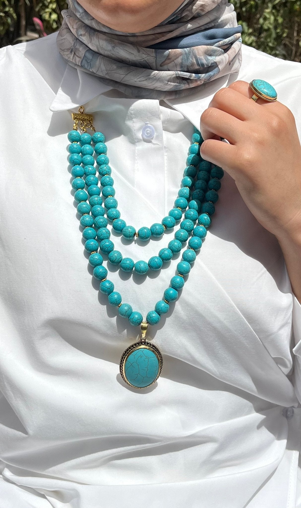 Tala Turquoise Necklace Set