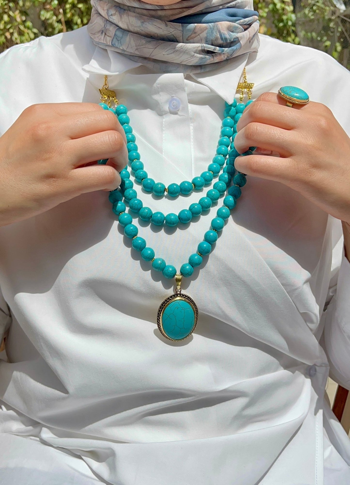 Tala Turquoise Necklace Set
