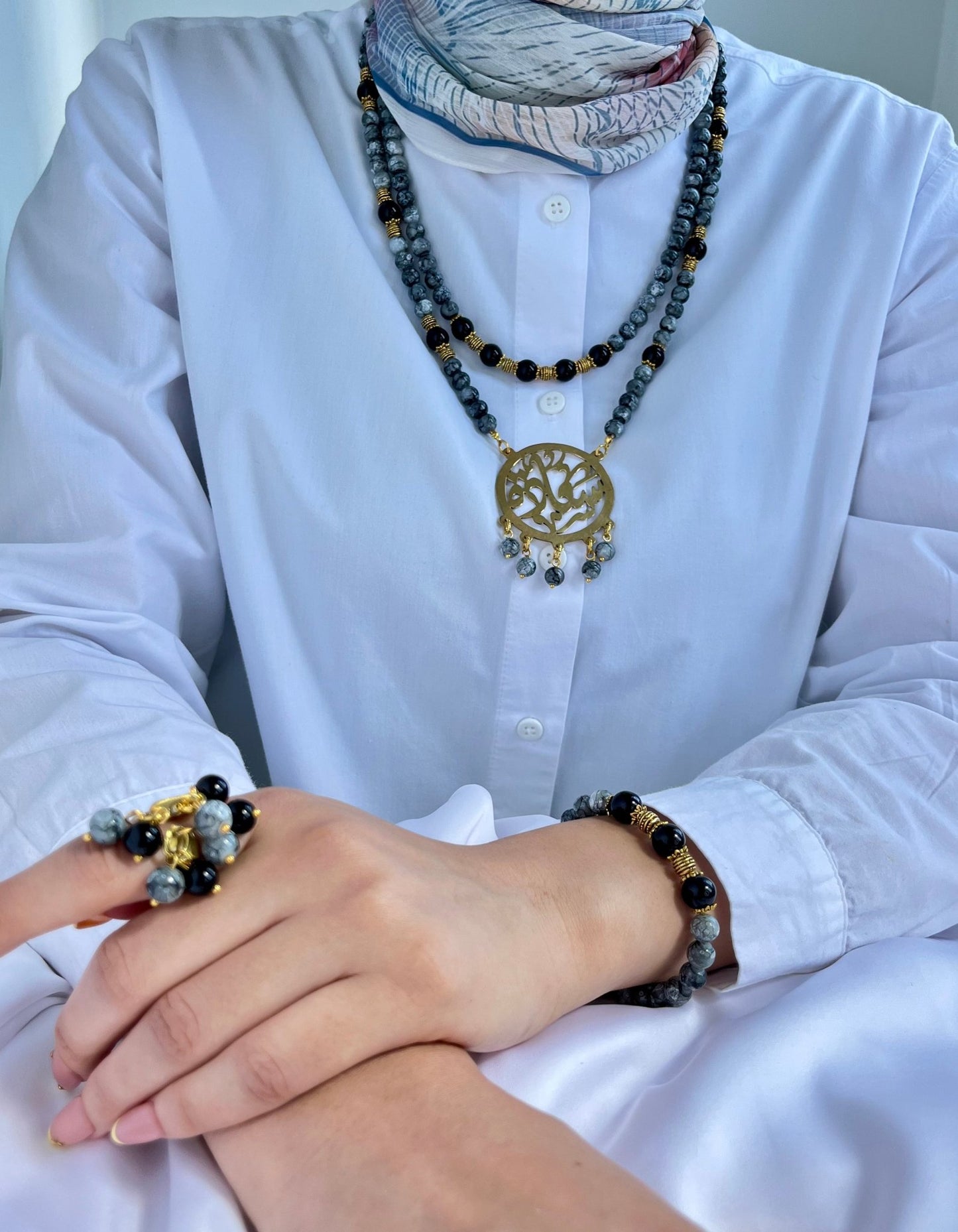 طقم صافيناز - أحجار العقيق