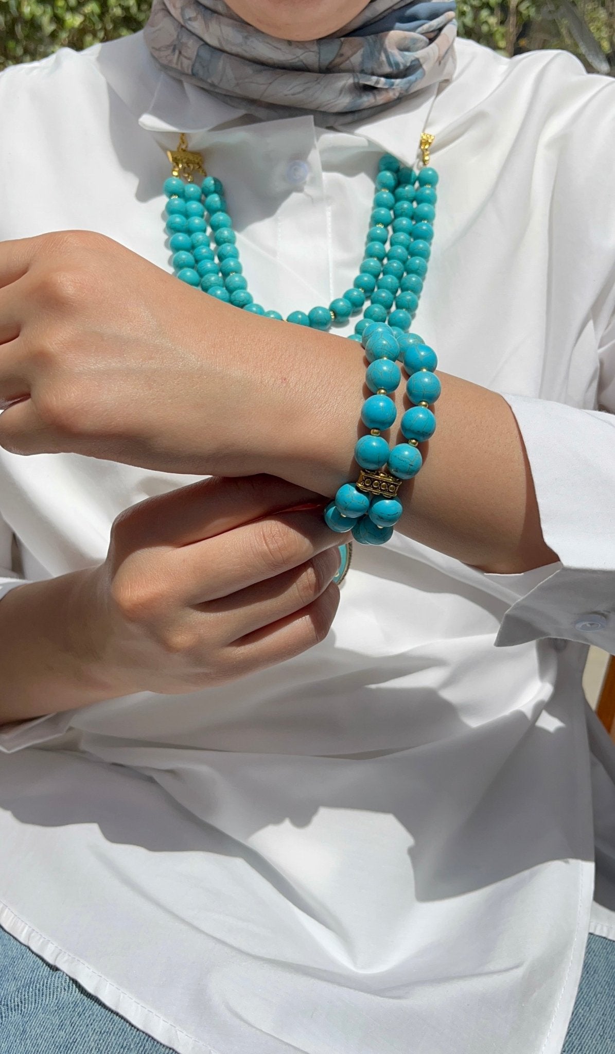 Tala Turquoise Necklace Set