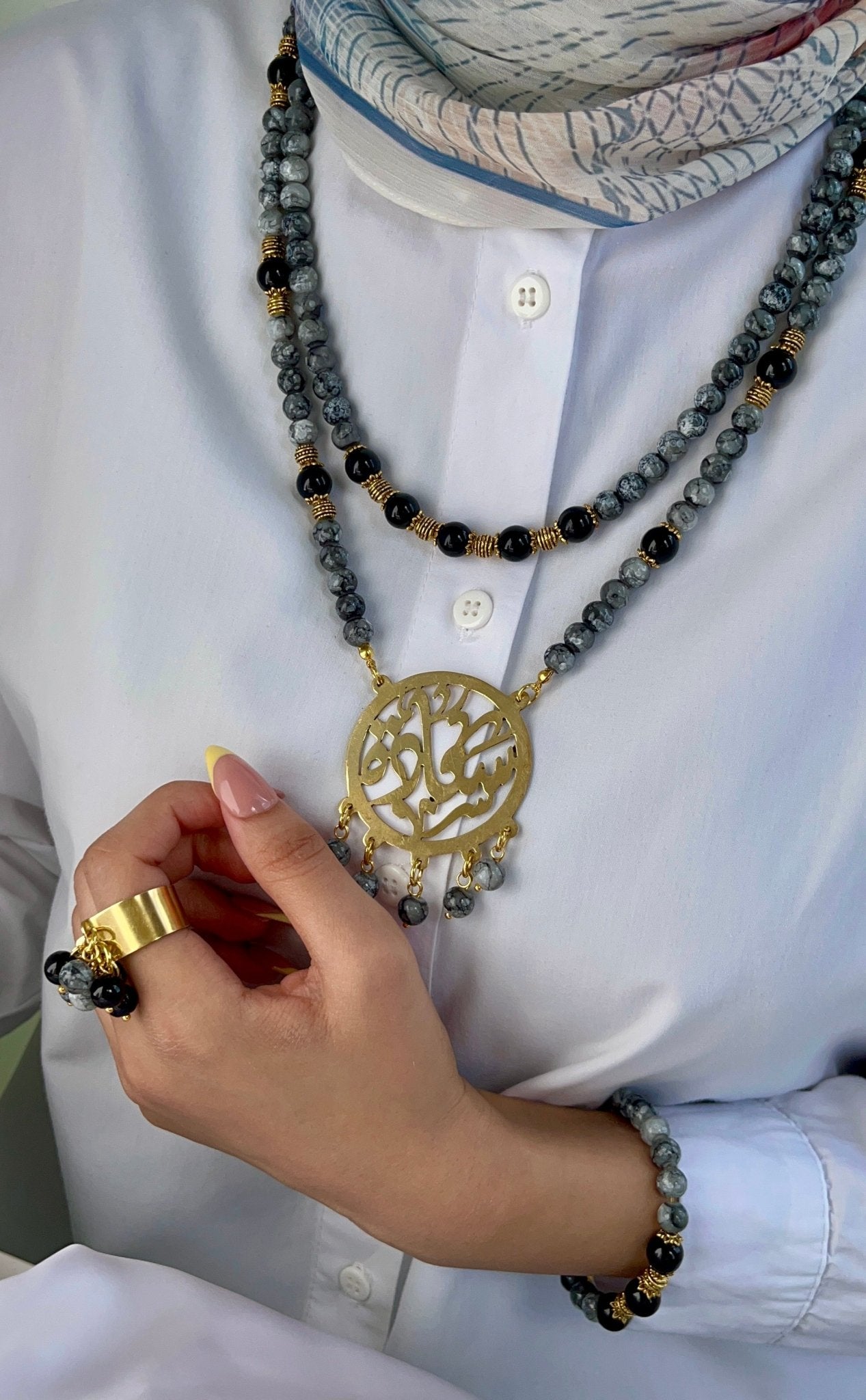 طقم صافيناز - أحجار العقيق