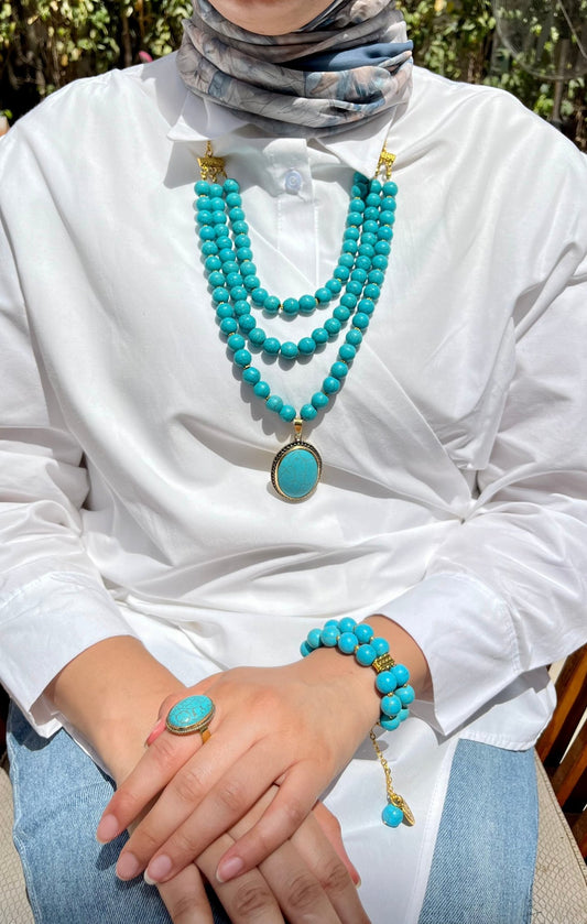 Tala Turquoise Necklace Set