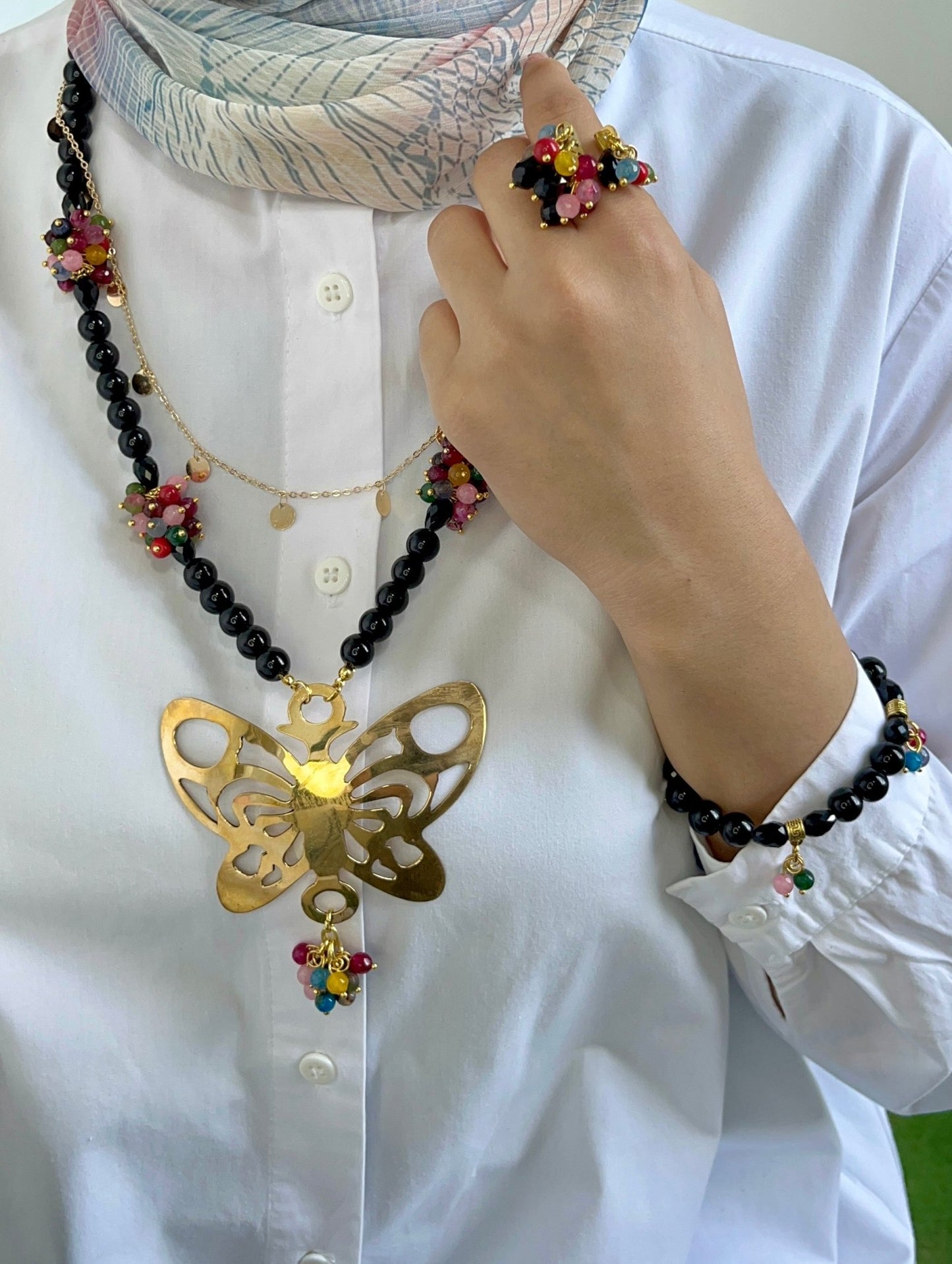 طقم صافيناز - أحجار العقيق