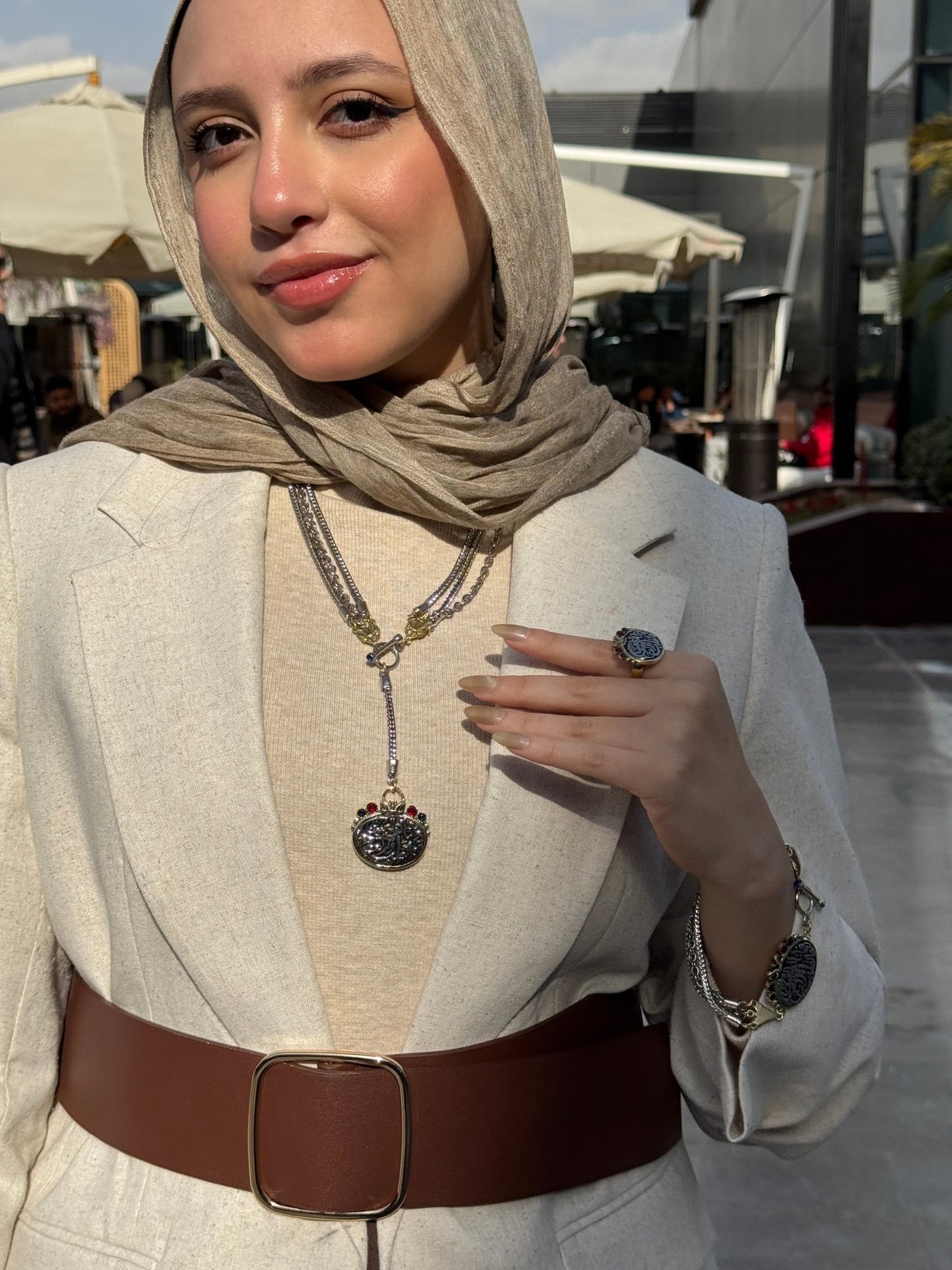 Silver-Plated Arabic Calligraphy Charm Set – Ramadan Meaningful & Elegant Gift