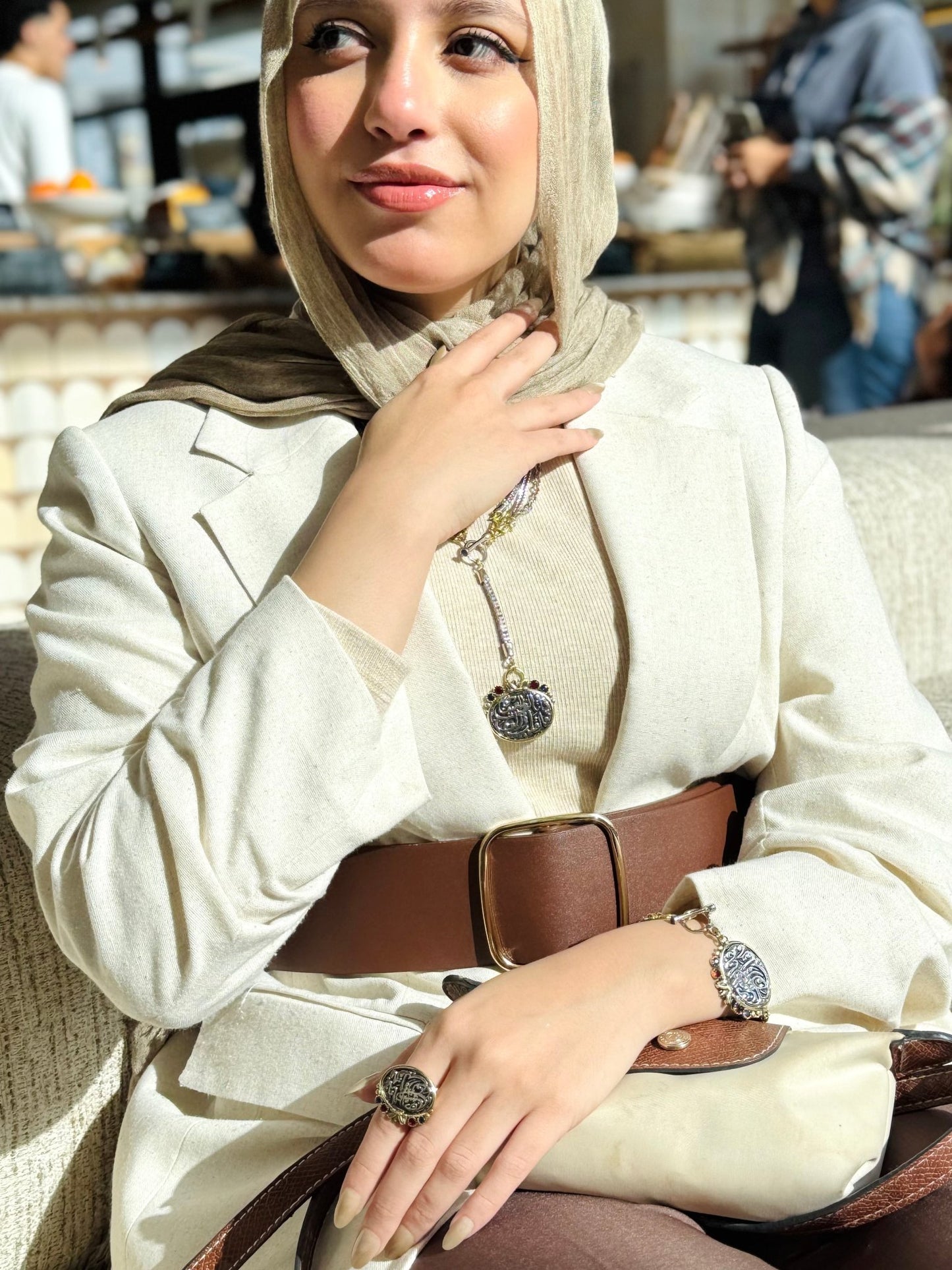 Silver-Plated Arabic Calligraphy Charm Set – Ramadan Meaningful & Elegant Gift