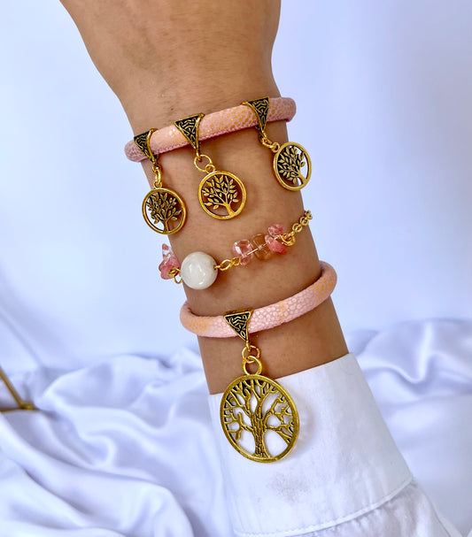Pink Bracelet – Leather Set