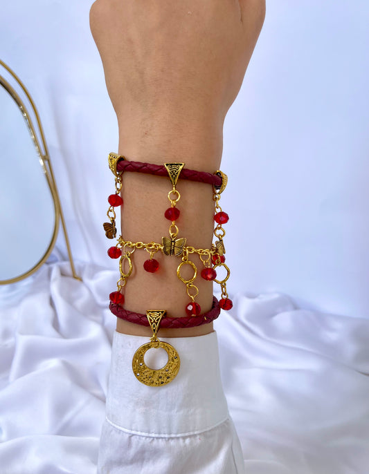 Red Bracelet – Leather Set