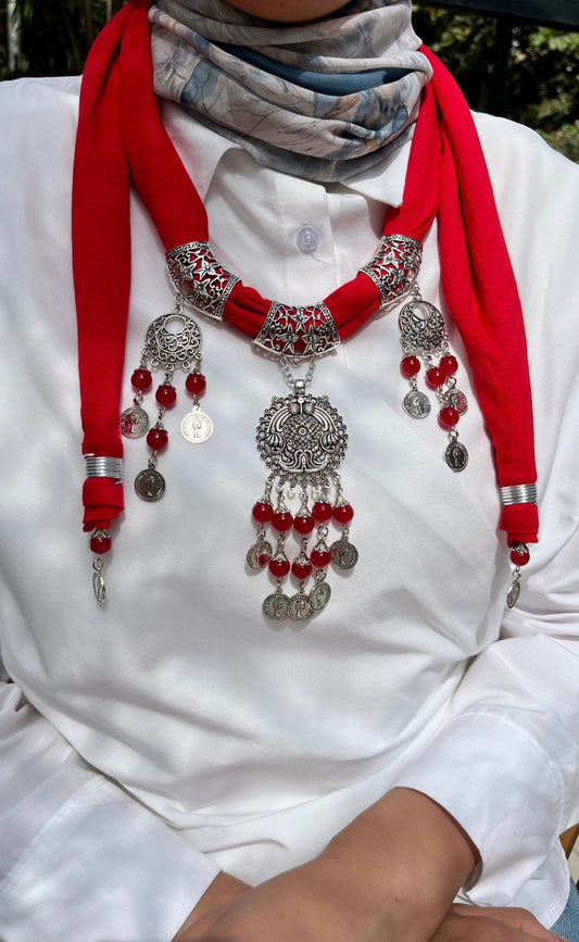 Ghalia Necklace Scarf - Cotton