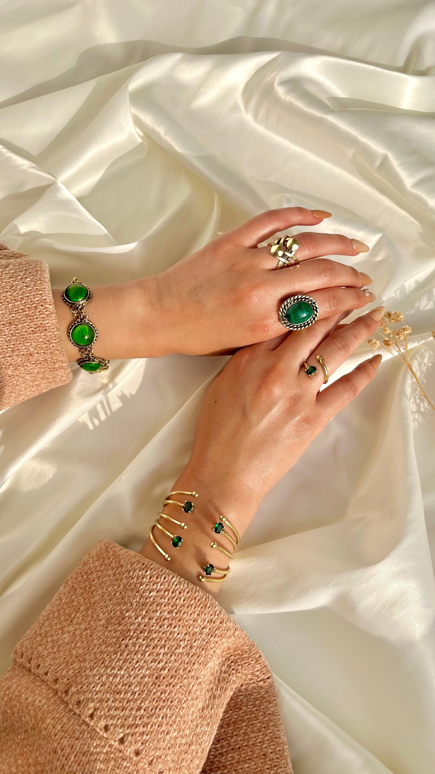 Green Stone & Calm Set – Copper