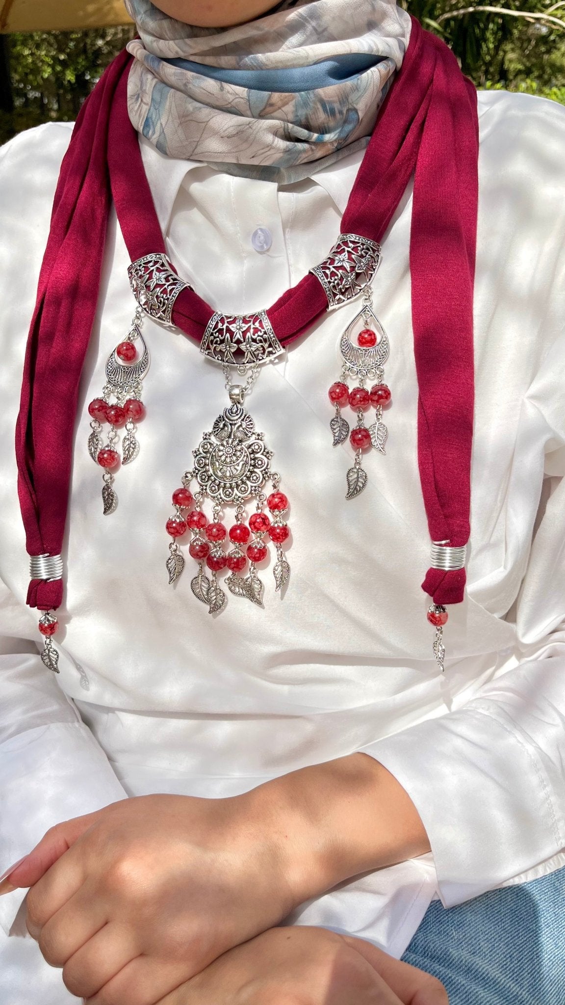 Alya Necklace Scarf - Cotton