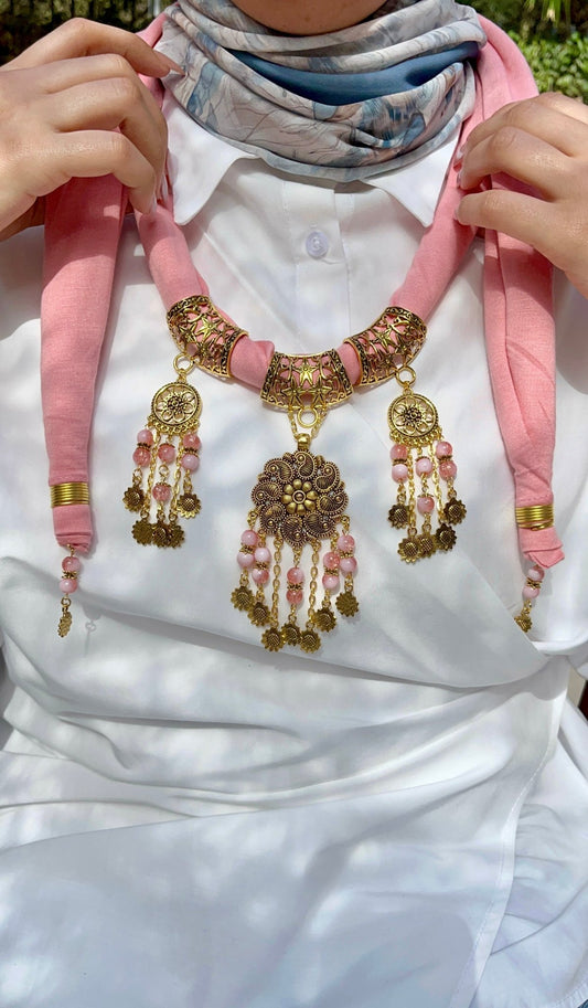 Shawq Necklace Scarf - Cotton