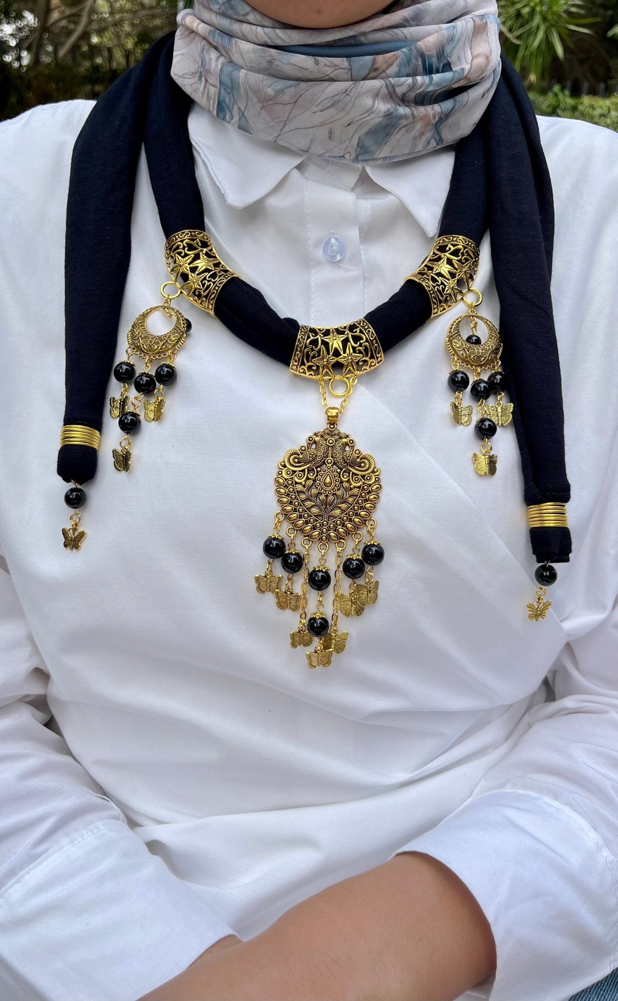 قلادة وشاح خير حافظ - قطن