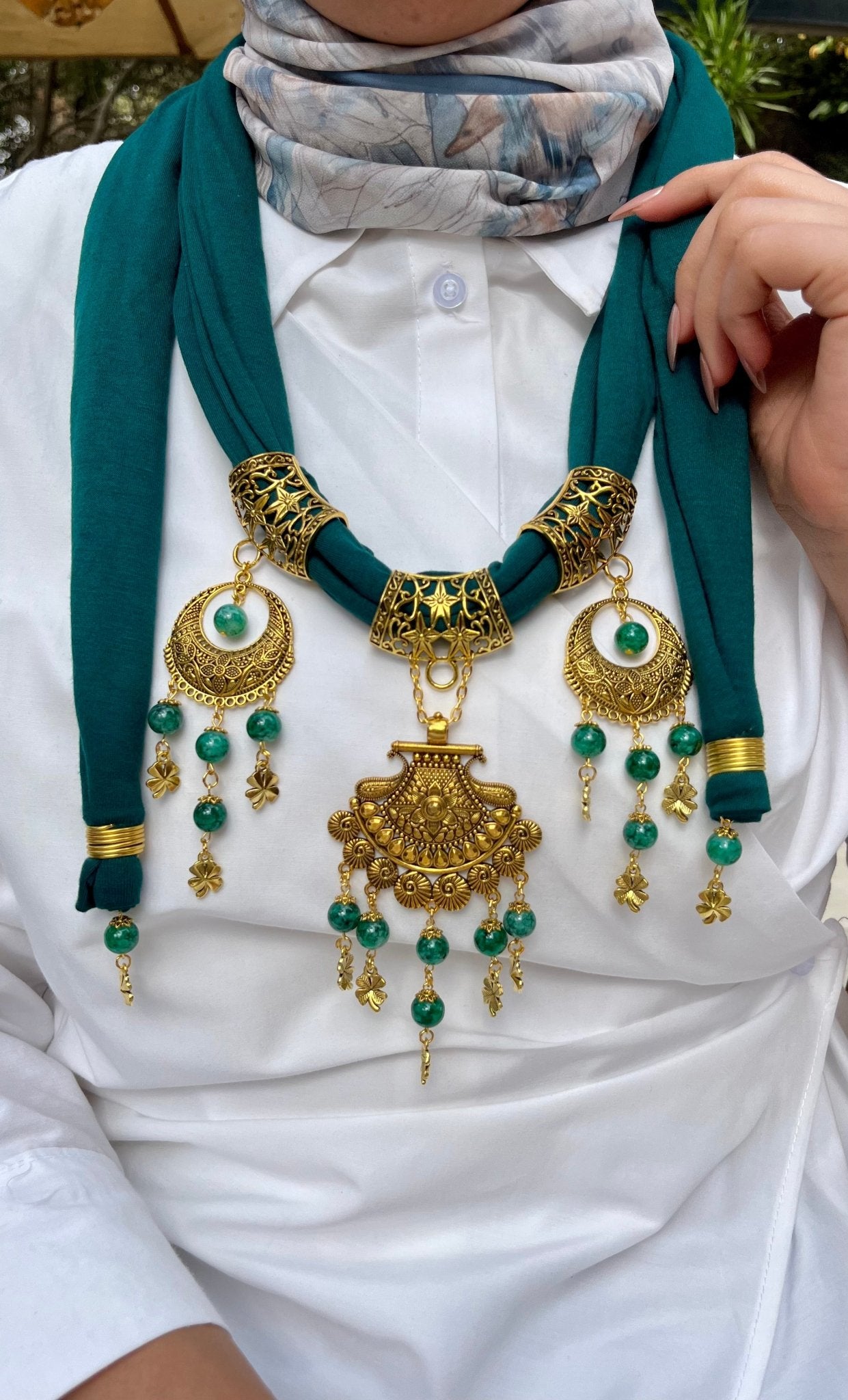 Lamya Necklace Scarf - Cotton