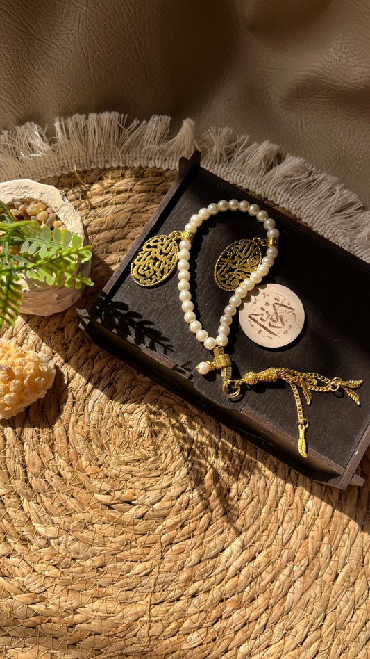 Pearl Bracelet and Rosary - Pure Copper