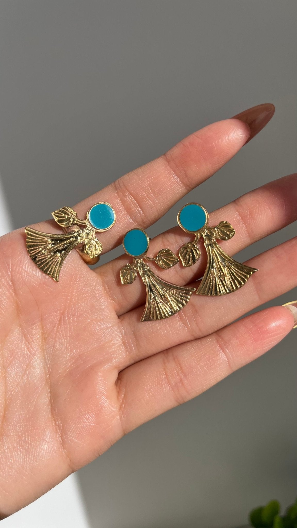 Turquoise Bloom Set - Pure Copper