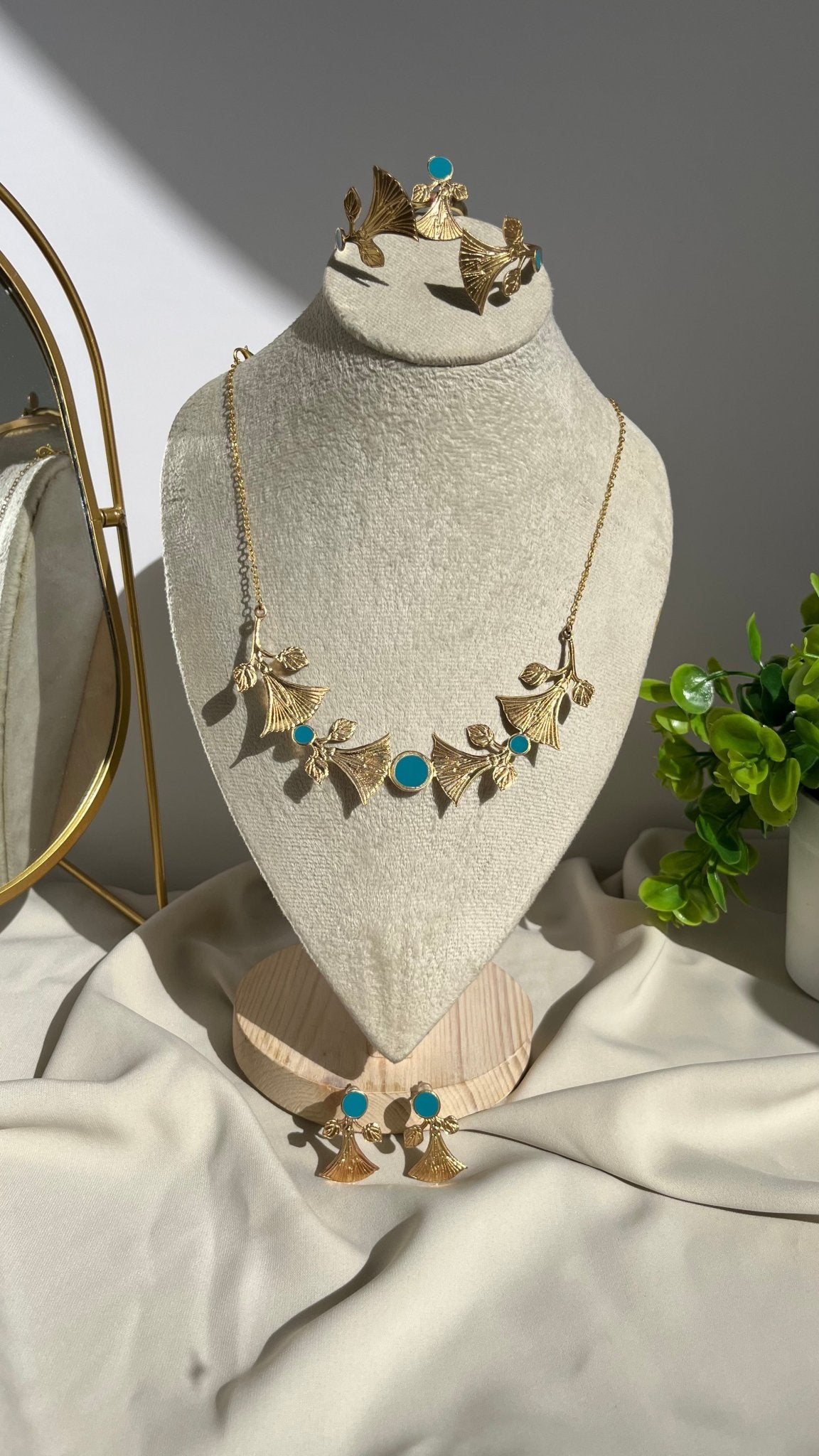 Turquoise Bloom Set - Pure Copper