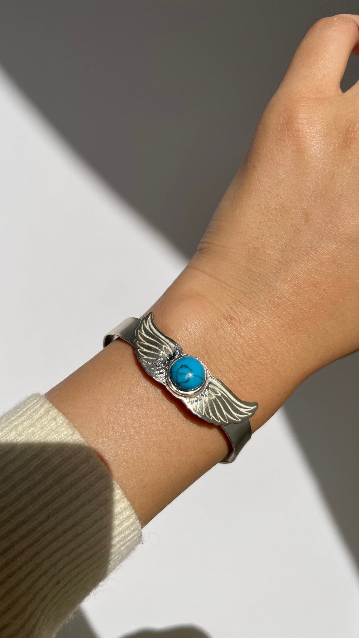 Turquoise Wings Jewelry Set – Silver Plated