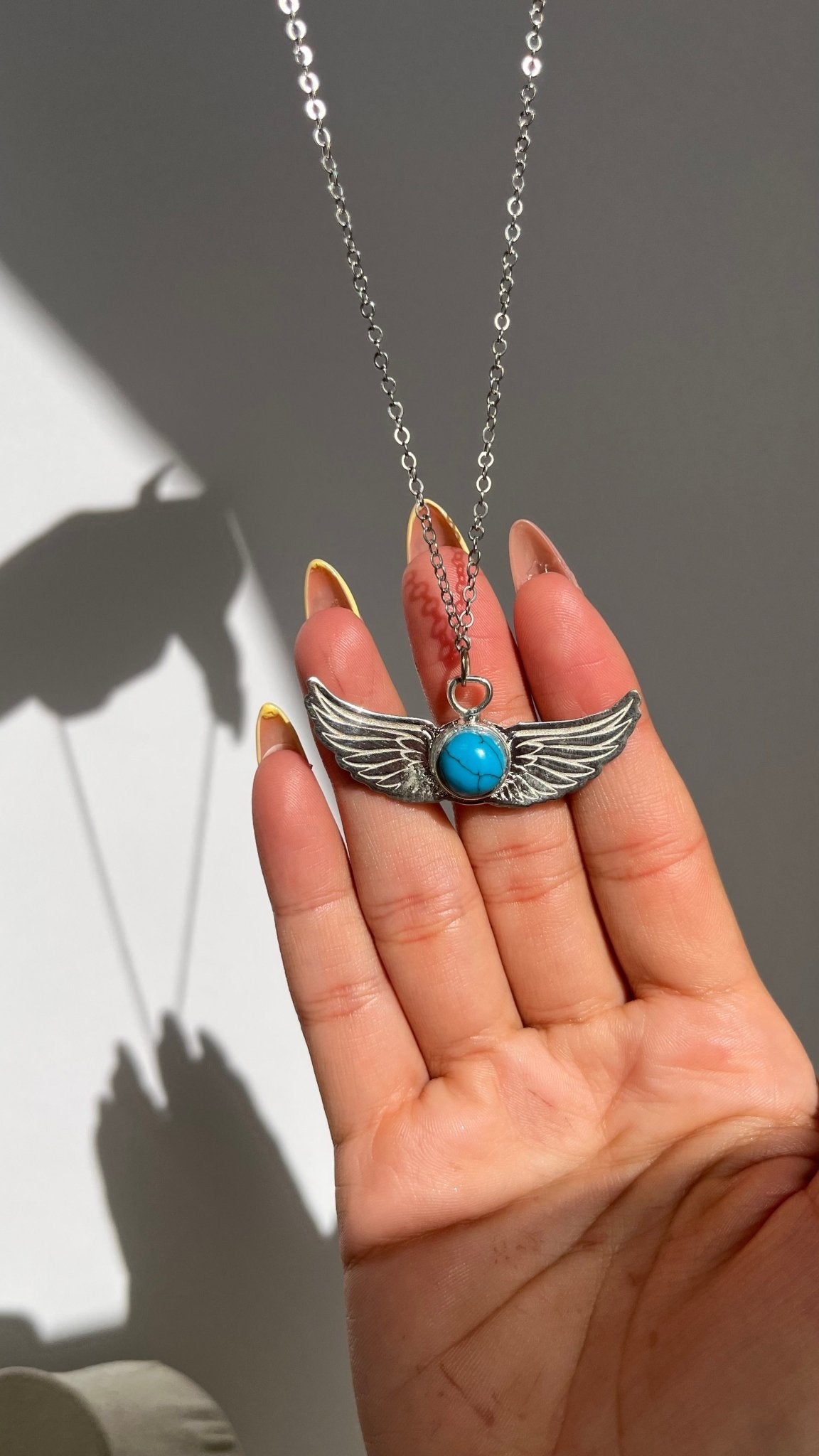 Turquoise Wings Jewelry Set – Silver Plated
