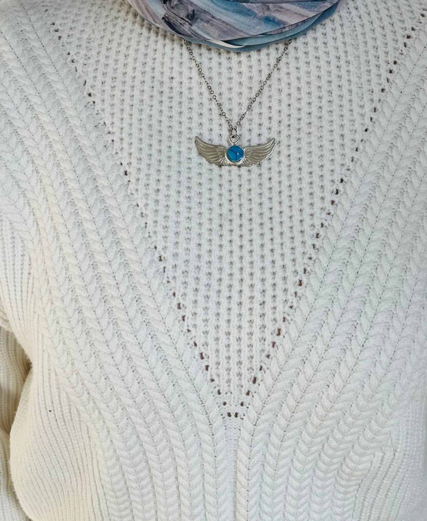 Turquoise Wings Jewelry Set – Silver Plated