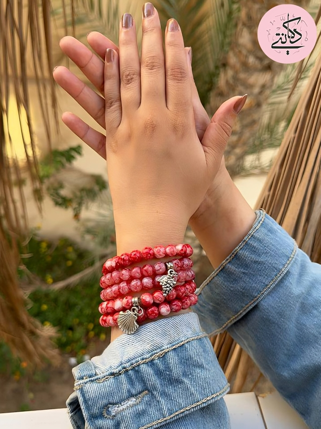 Red Bracelet Set