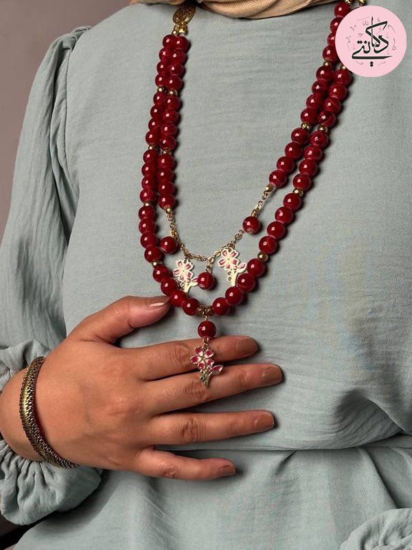 Basant Delicate Necklace - Alabaster Stones