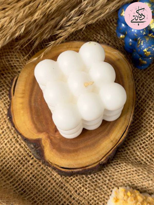 Big Bubbles Candle - White