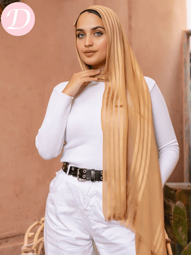 Yasmen Scarf - Gauze Kuwaiti satin