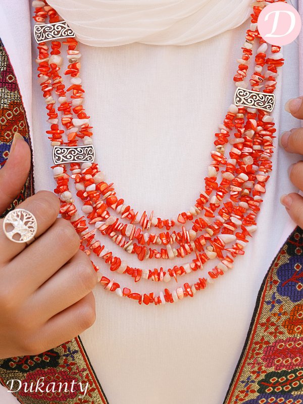 Marwa Necklace - Orange Agate