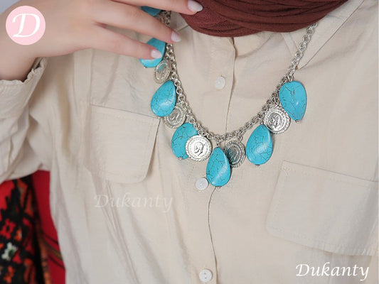 Marina Necklace - Turquoise Stone