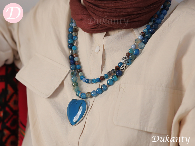 Zahra Necklace - Agate Stones