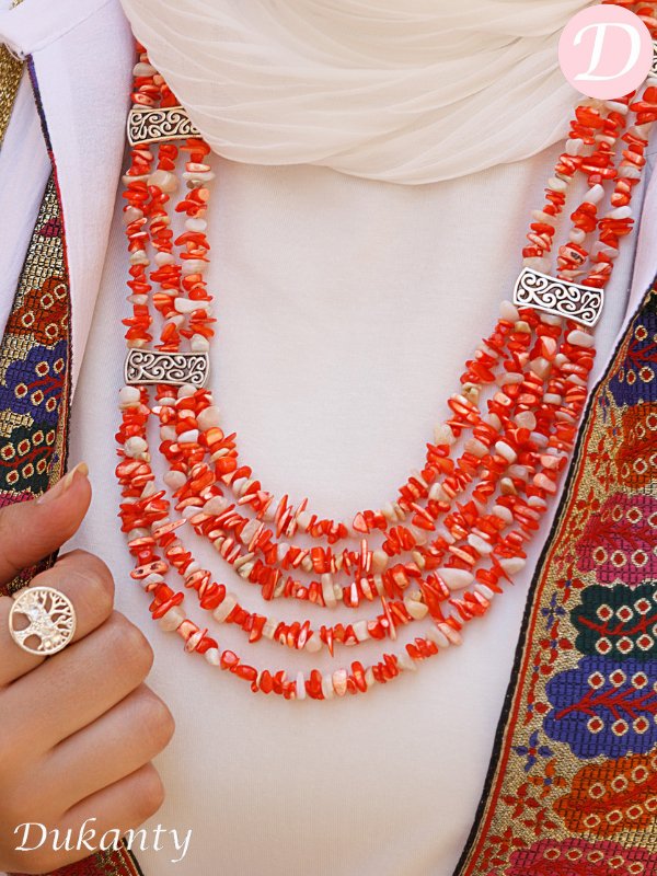 Marwa Necklace - Orange Agate