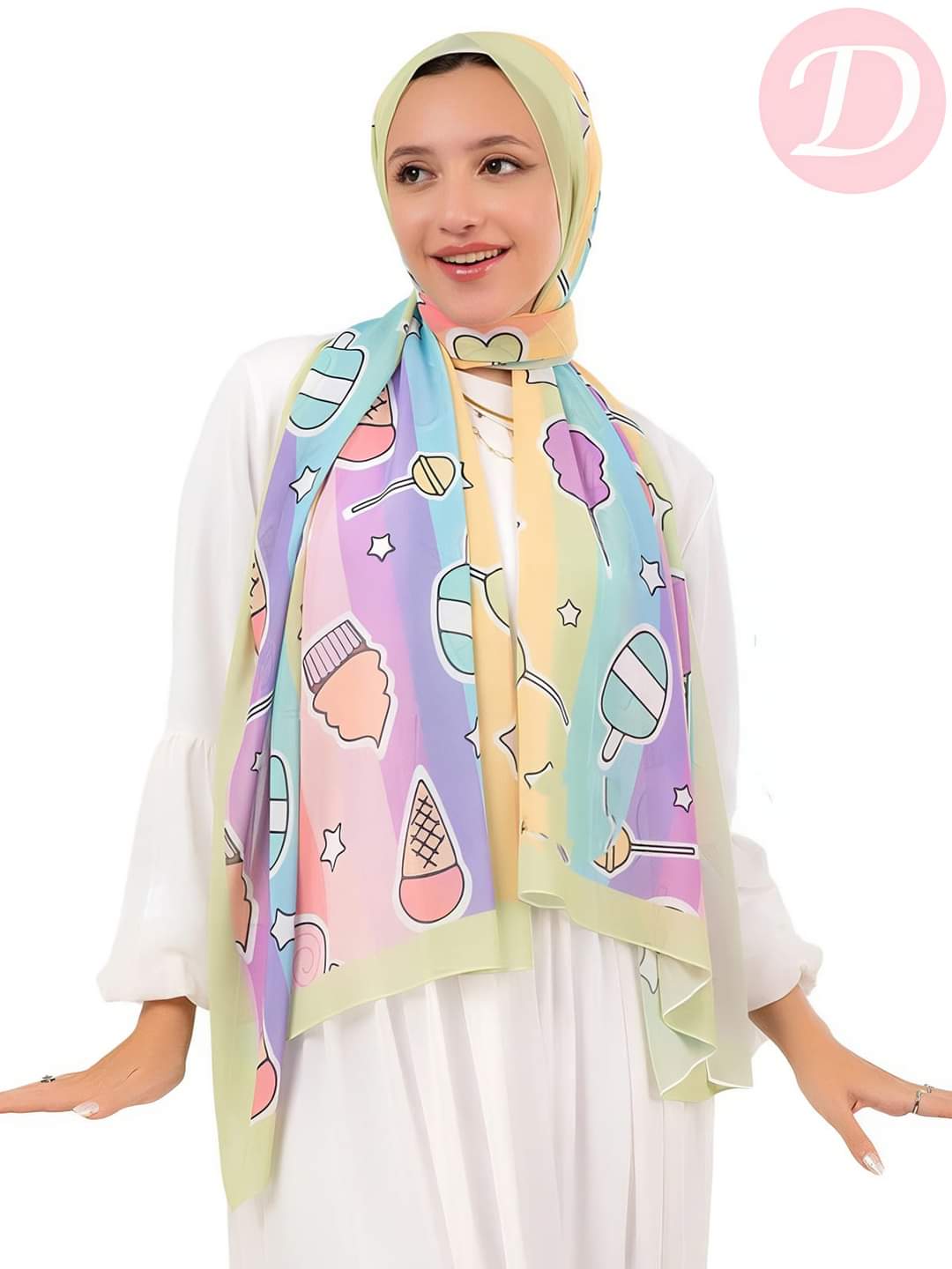 Sugary Scarf - Crepe Chiffon